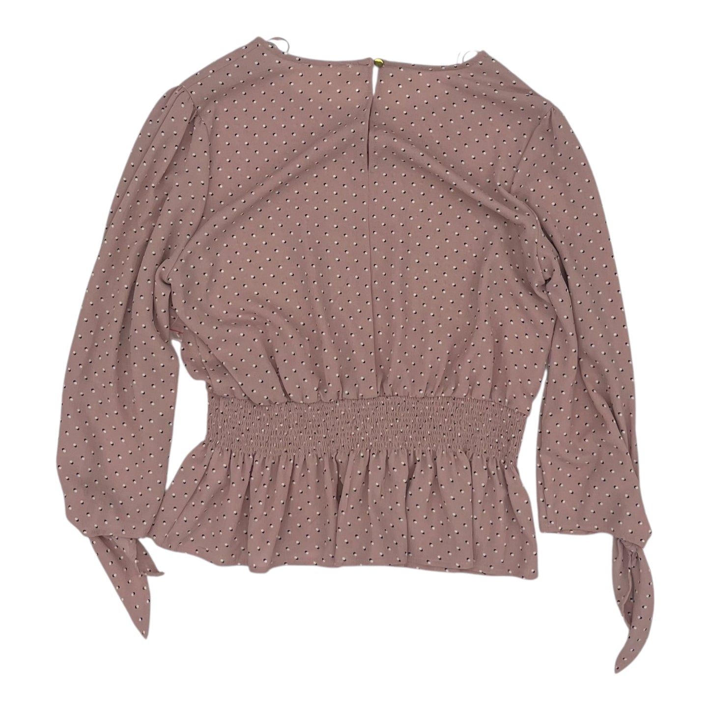 Blouse Ls By E&M In Pink, Size:L