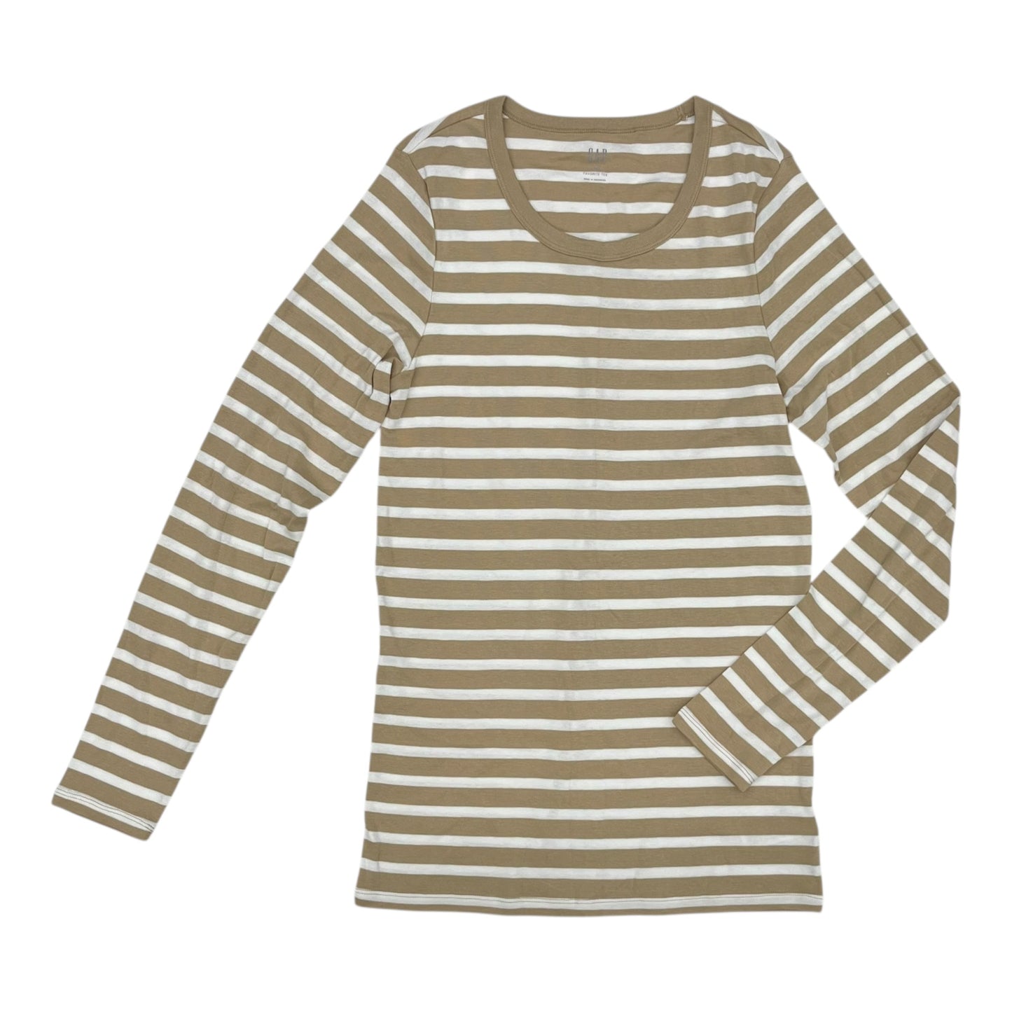 Top Ls By Gap In Tan & White, Size:L