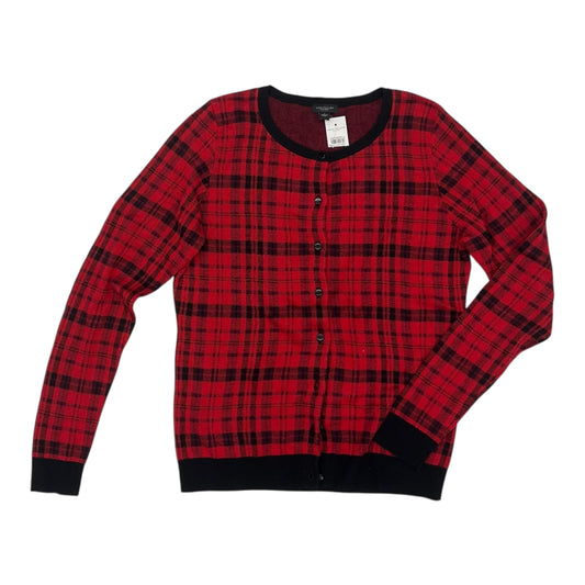 Sweater Cardigan By Ann Taylor In Red, Size:M