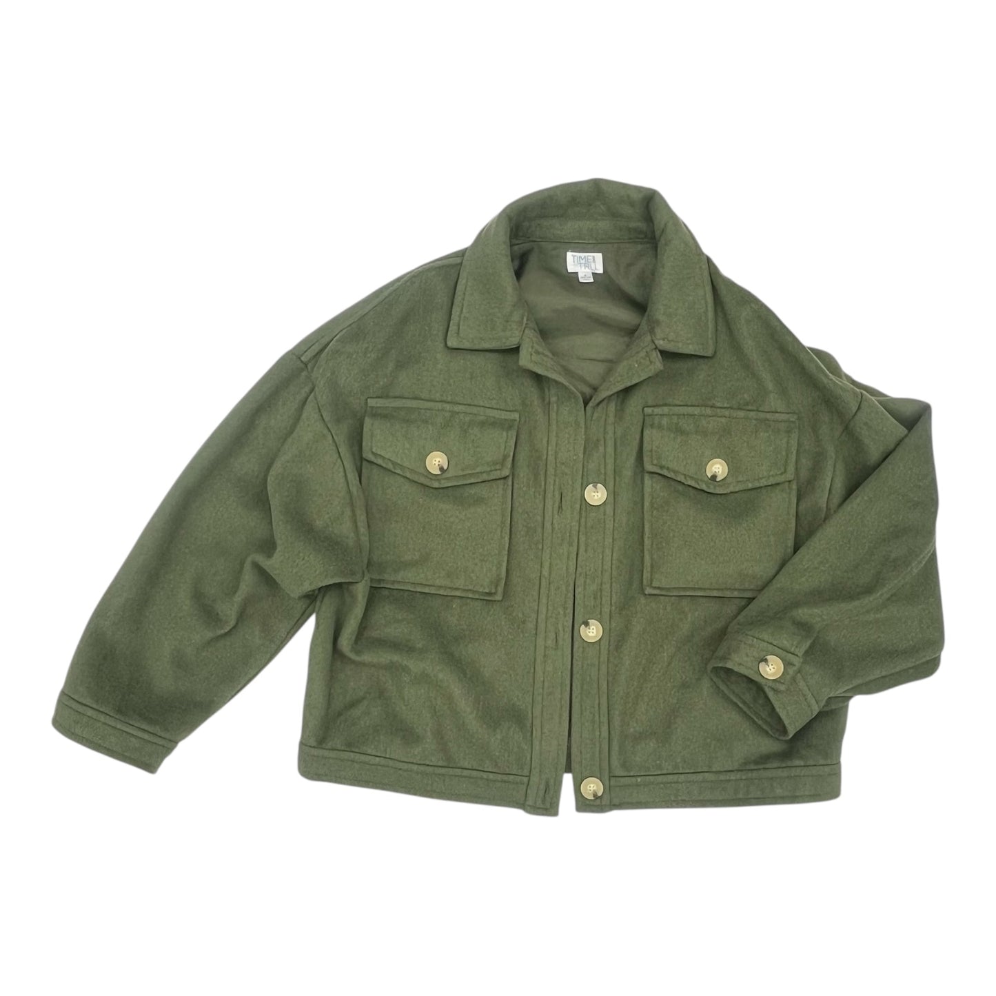 Jacket Shirt By Time And Tru In Green, Size:L