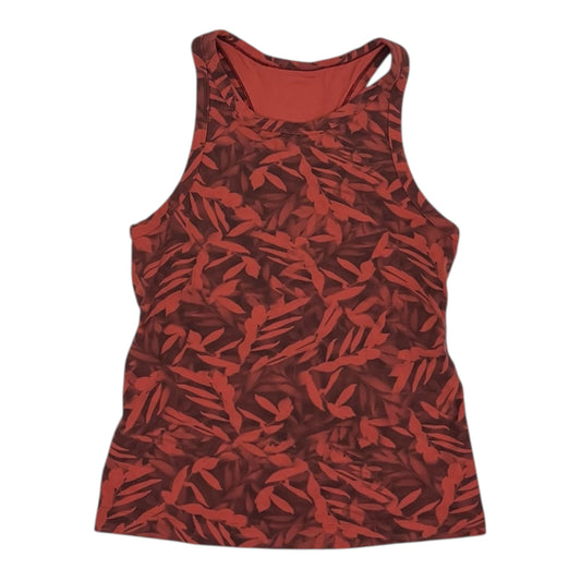 Athletic Tank Top By Lululemon In Red, Size:Xs