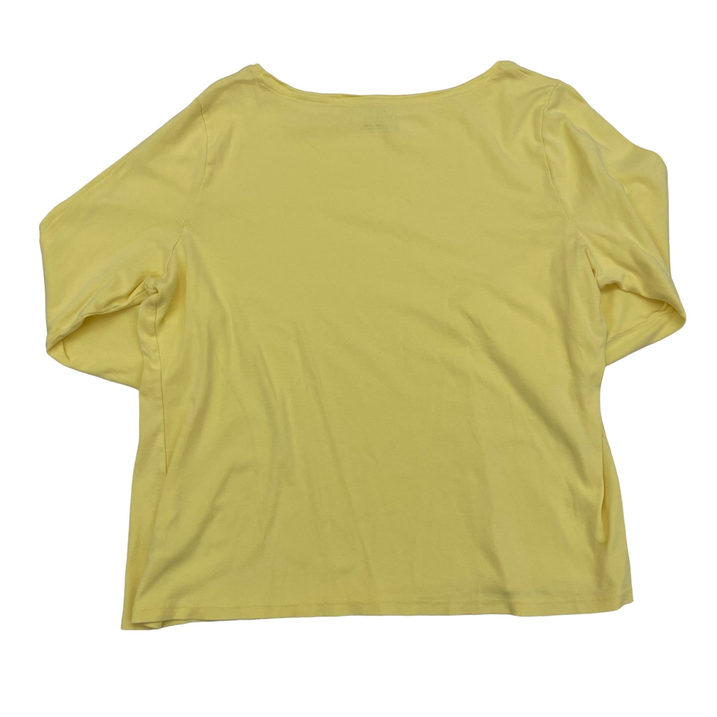 YELLOW TALBOTS TOP 3/4 SLEEVE, Size XL