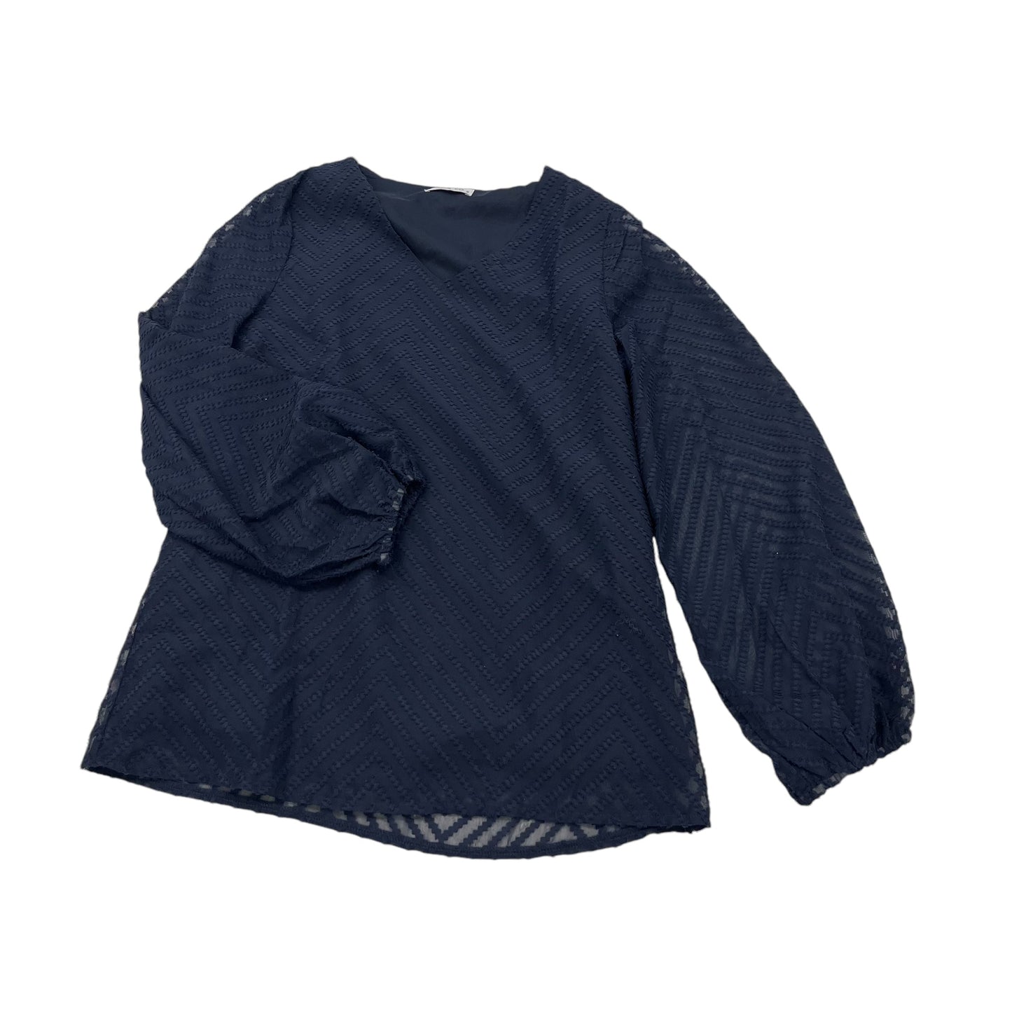 TOP LS By CLOTHES MENTOR In NAVY, Size:S