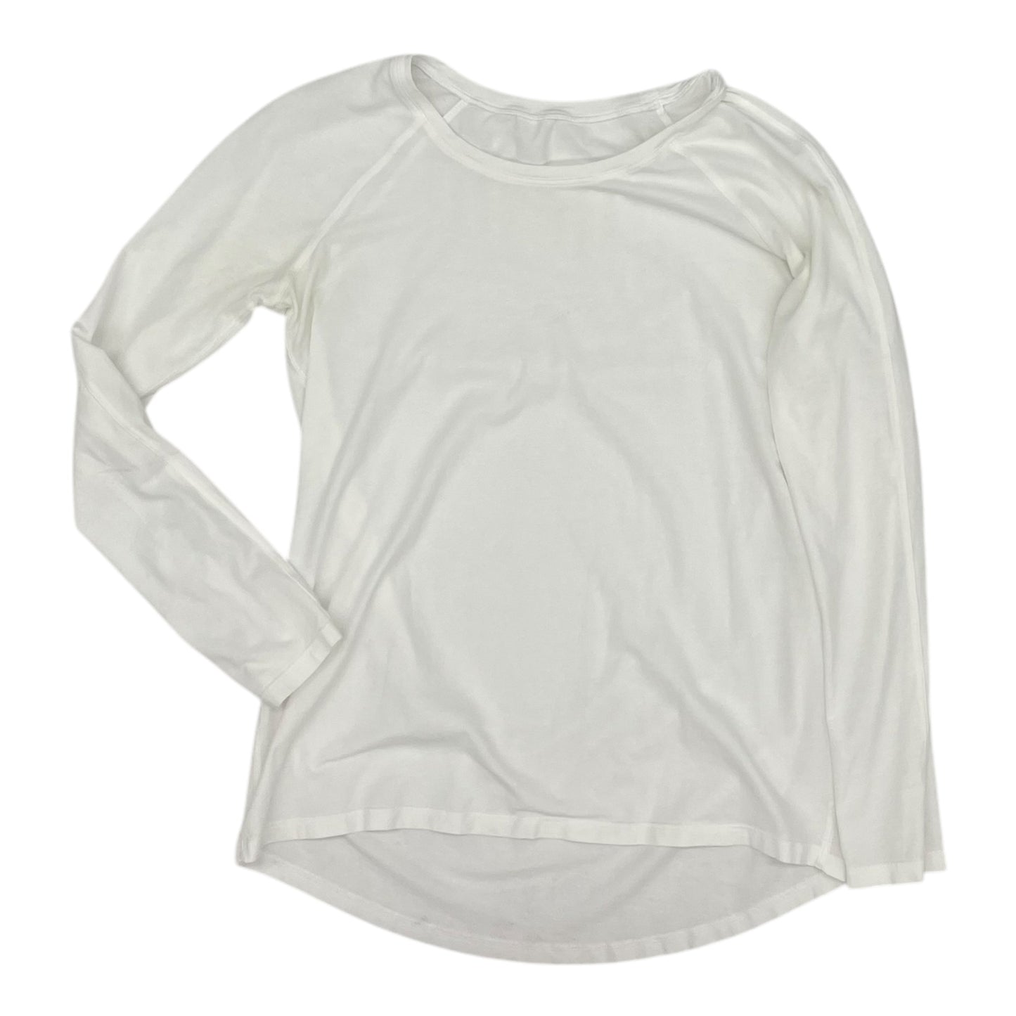 Athletic Top Ls Crewneck By Lululemon In White, Size:Xs