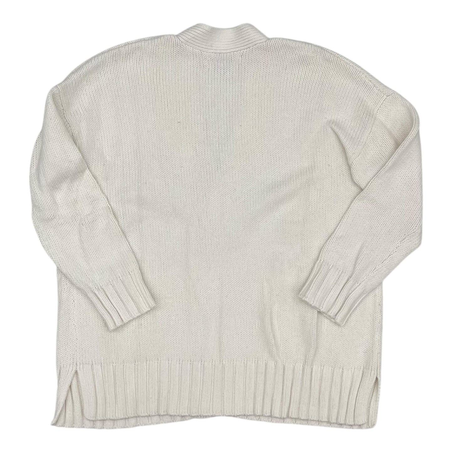 Sweater Cardigan By Loft In Cream, Size:Lp