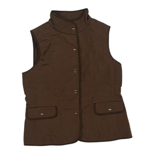 Vest Puffer & Quilted By Talbots In Brown, Size:M