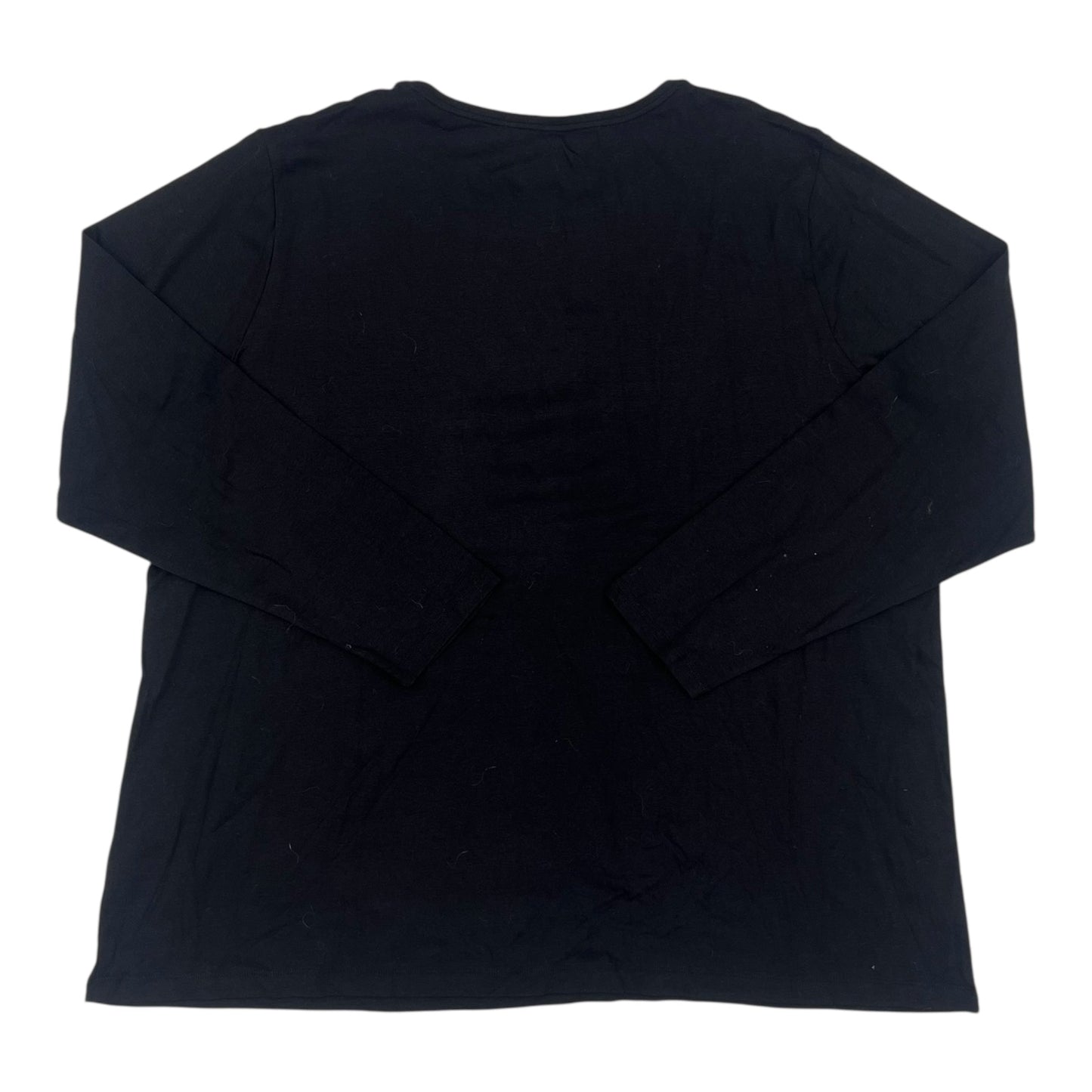 Top Ls Basic By Croft And Barrow In Black, Size:3X
