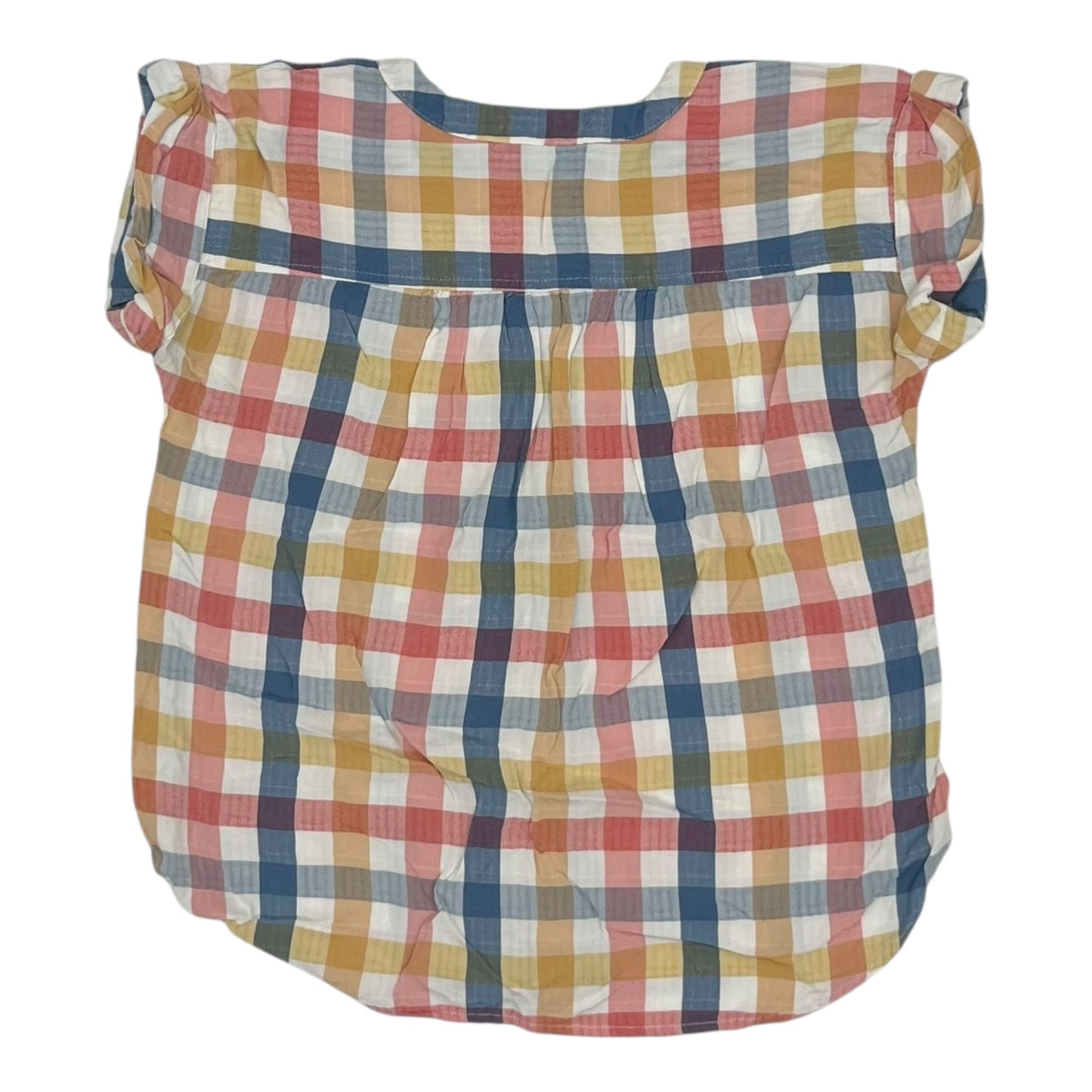 Top Ss By Loft In Plaid Pattern, Size:Xxsp