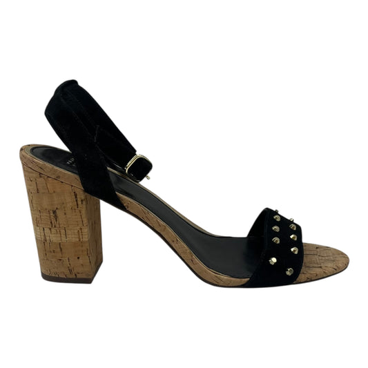 Sandals Heels Block By White House Black Market In Black, Size:9