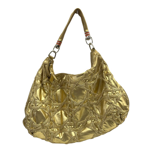 Handbag Designer By Stuart Weitzman In Gold, Size:Medium
