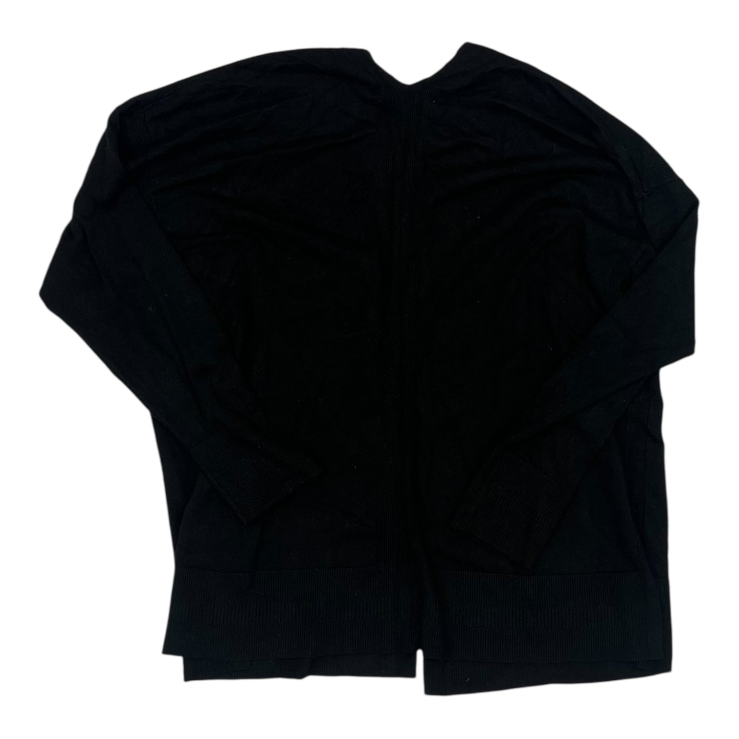 Sweater Cardigan By Time And Tru In Black, Size:Xxl