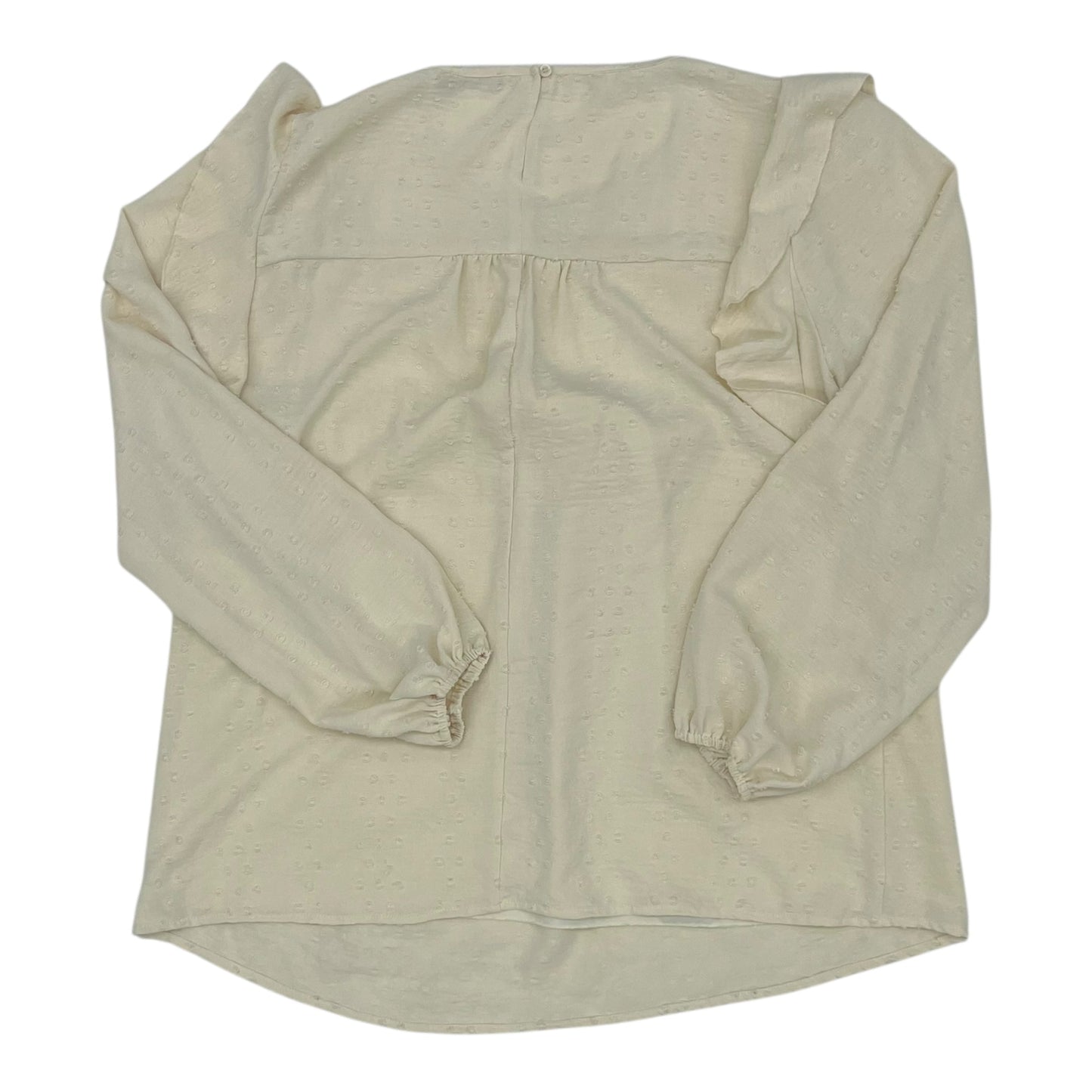 Blouse Ls By Cme In Cream, Size:Xl