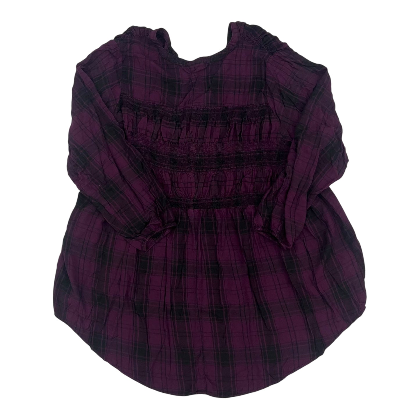 Blouse Ls By Torrid In Black & Purple, Size:4X