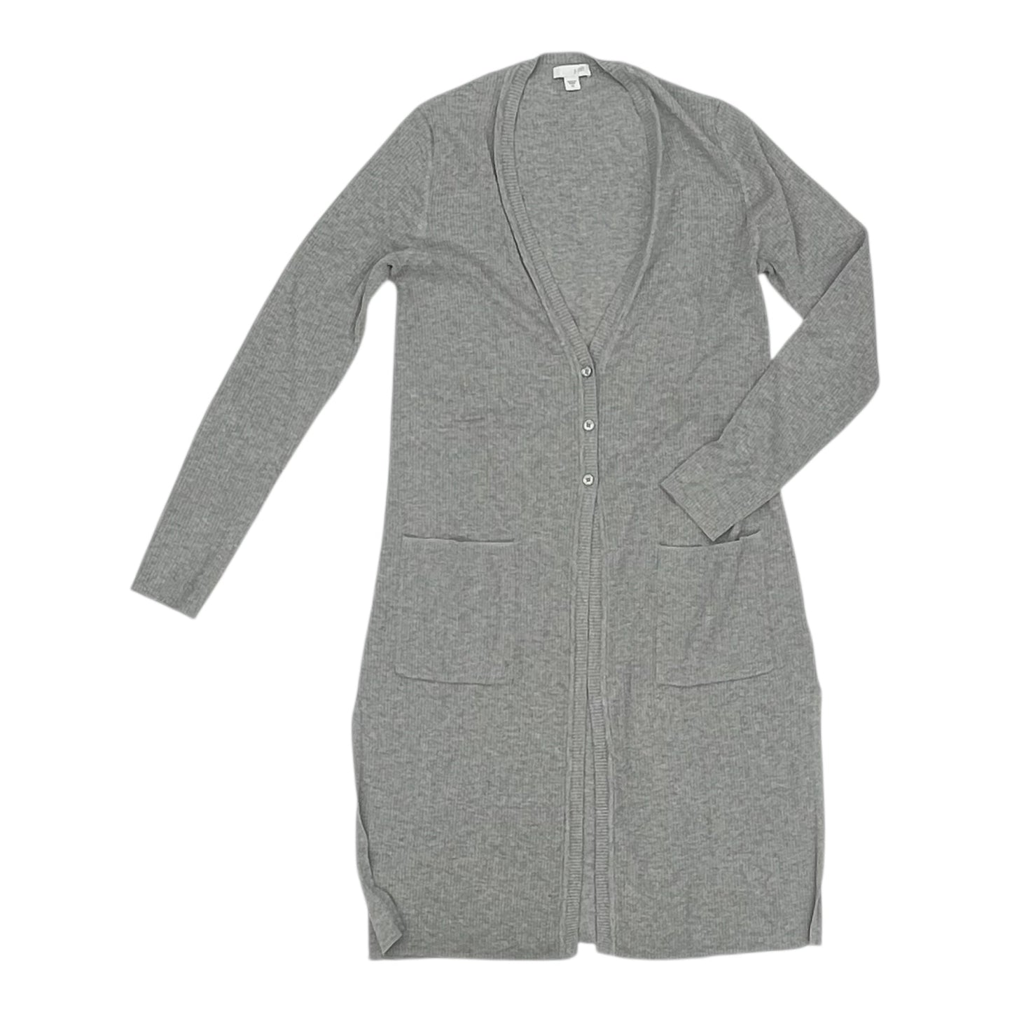 Sweater Cardigan By J. Jill In Grey, Size:Xs