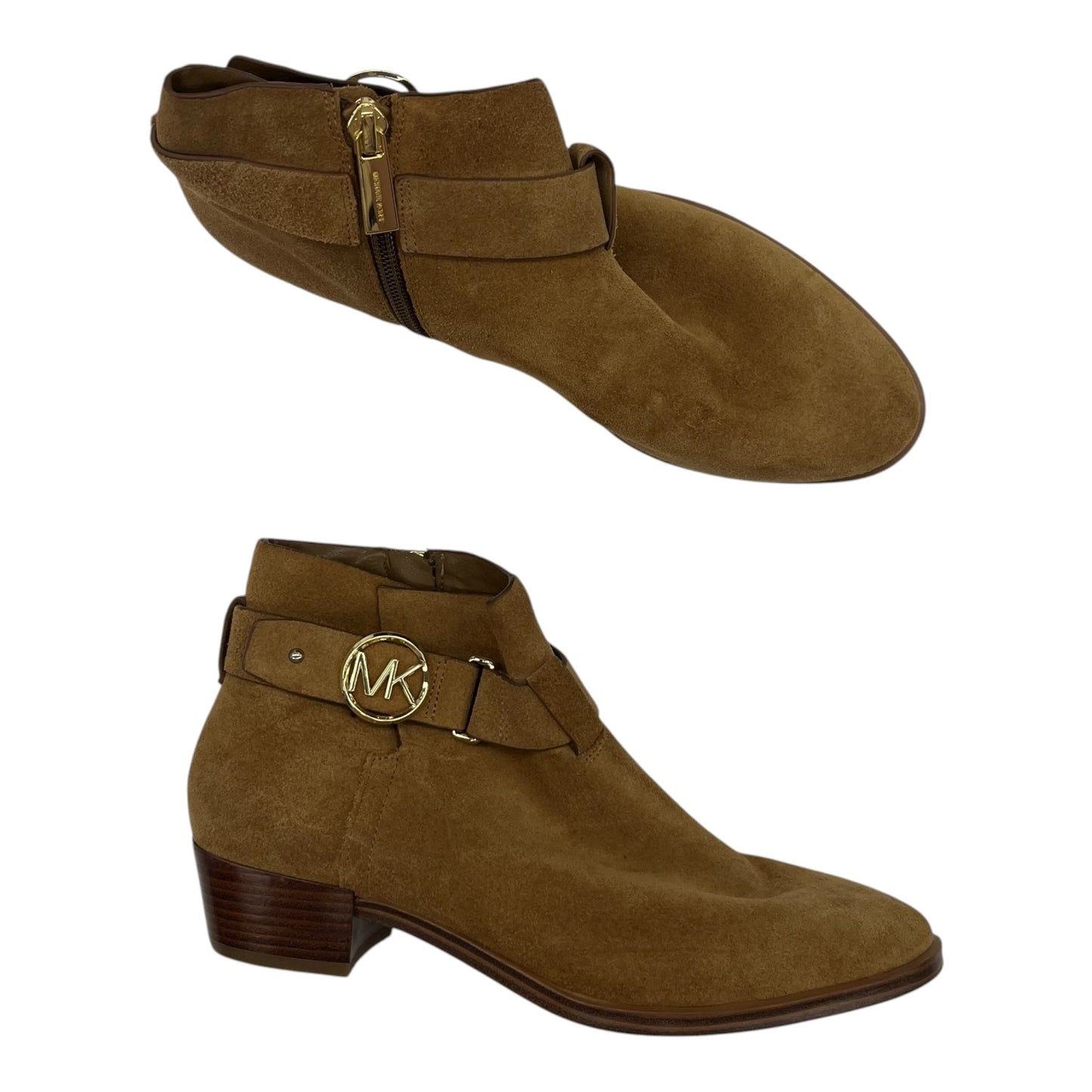 Boots Designer By Michael Kors In Brown, Size:6.5