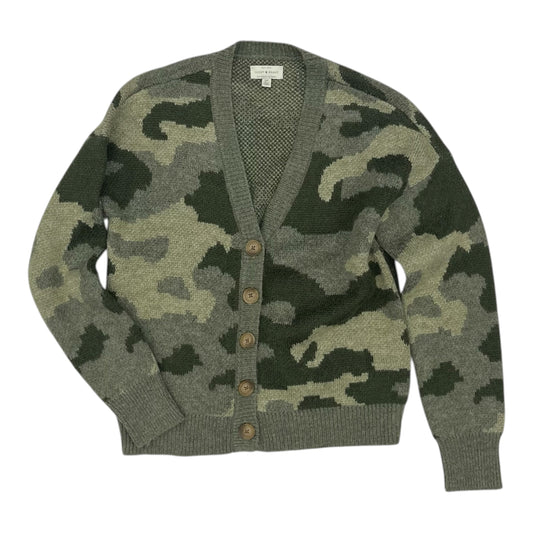 Sweater Cardigan By Lucky Brand In Camouflage Print, Size:S