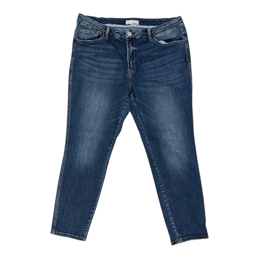 Jeans Skinny By Vervet In Blue Denim, Size:18