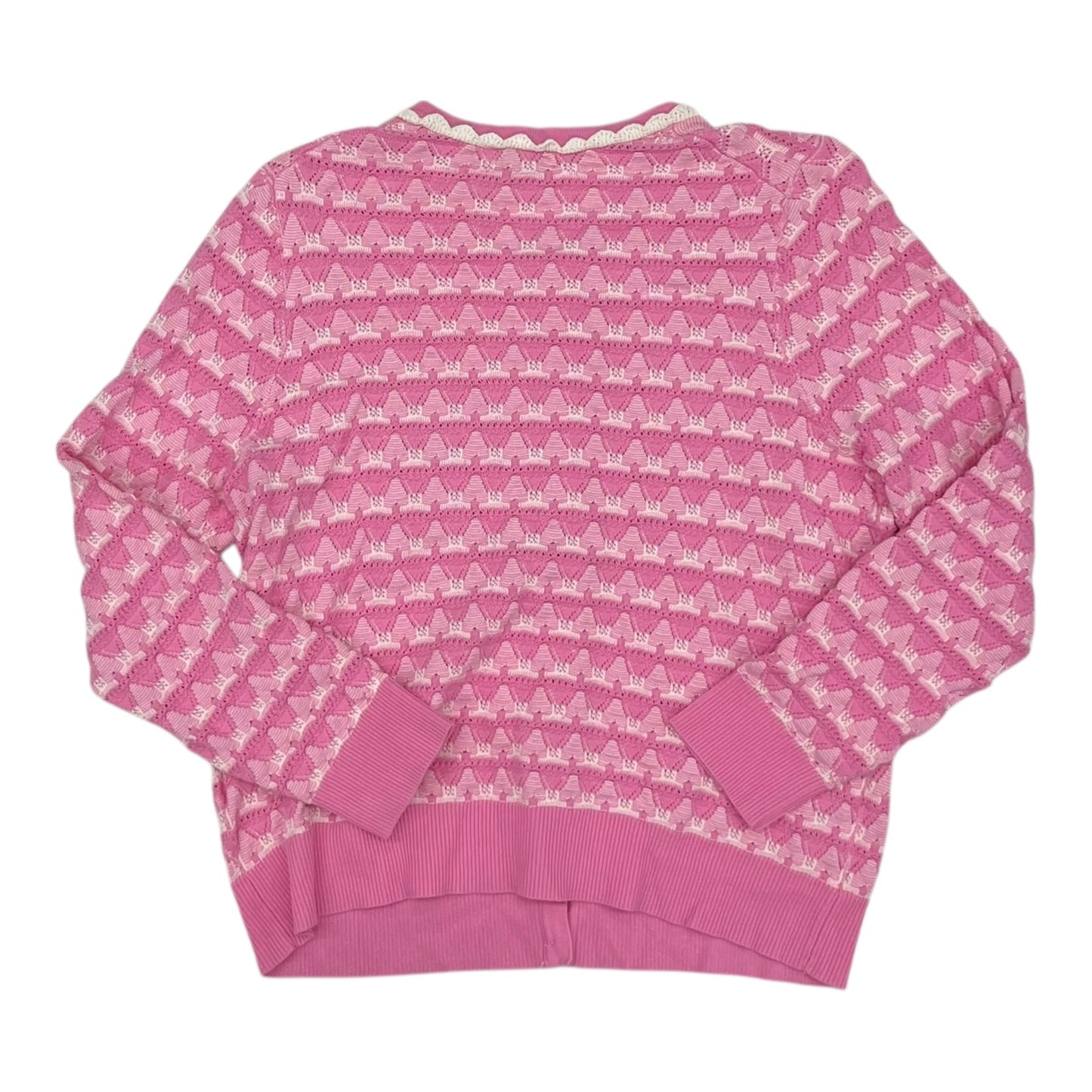 Sweater Cardigan By Charter Club In Pink, Size:Xl