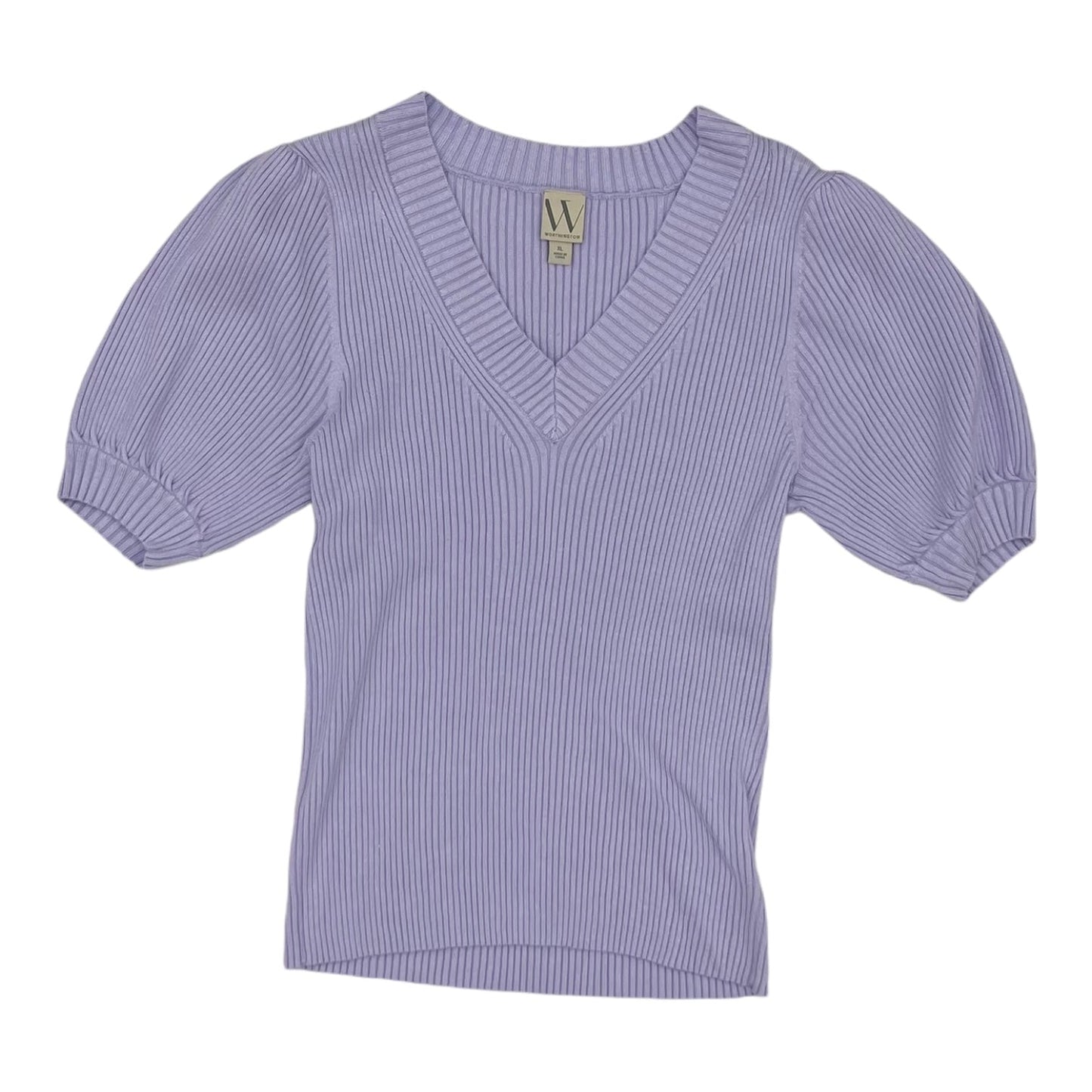 Sweater Ss By Worthington In Purple, Size:Xl