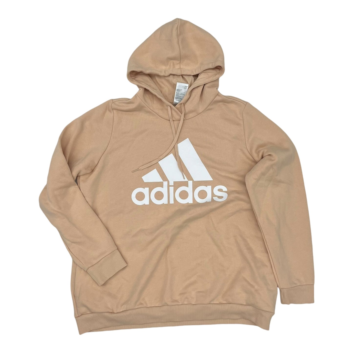 Athletic Sweatshirt Hoodie By Adidas In Tan, Size:2X