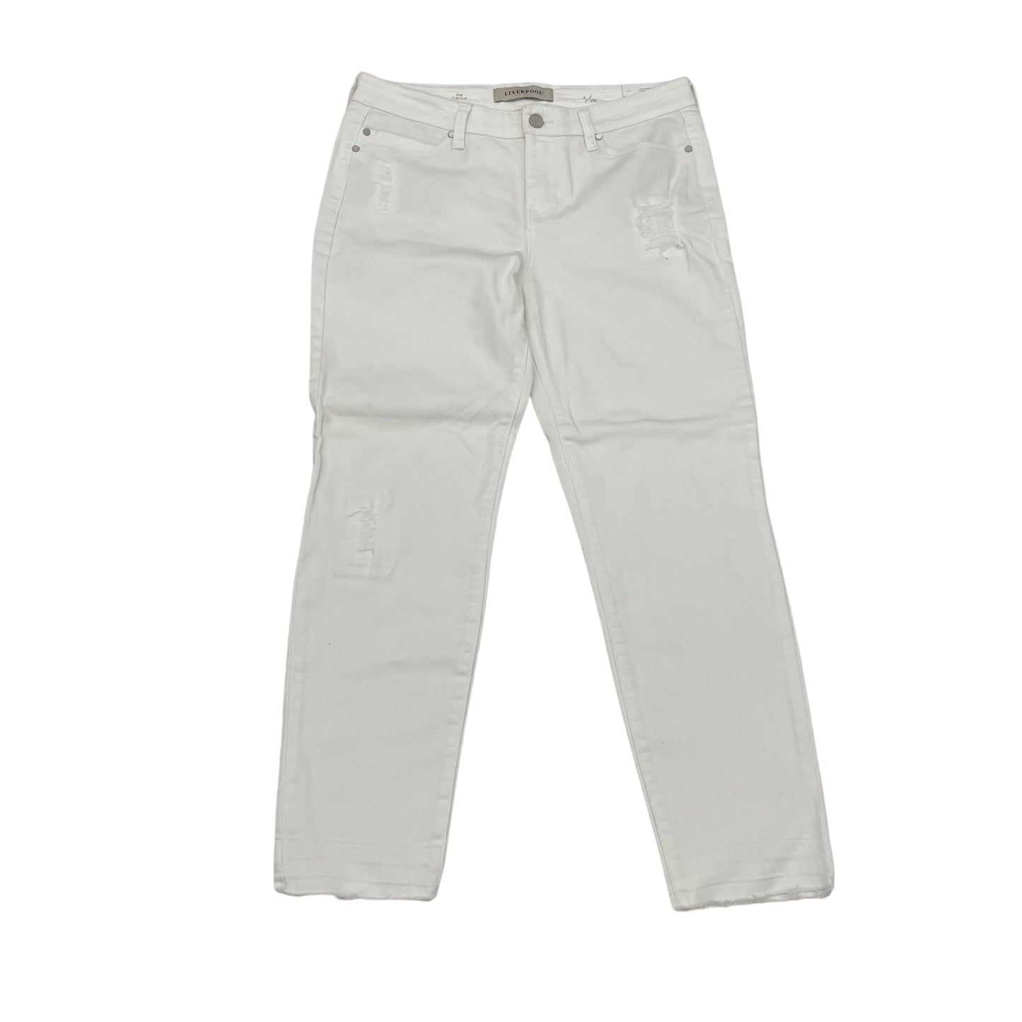 Jeans Skinny By Liverpool In White Denim, Size:6