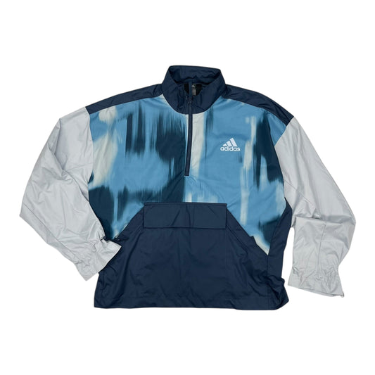 Athletic Jacket By Adidas In Blue, Size:M