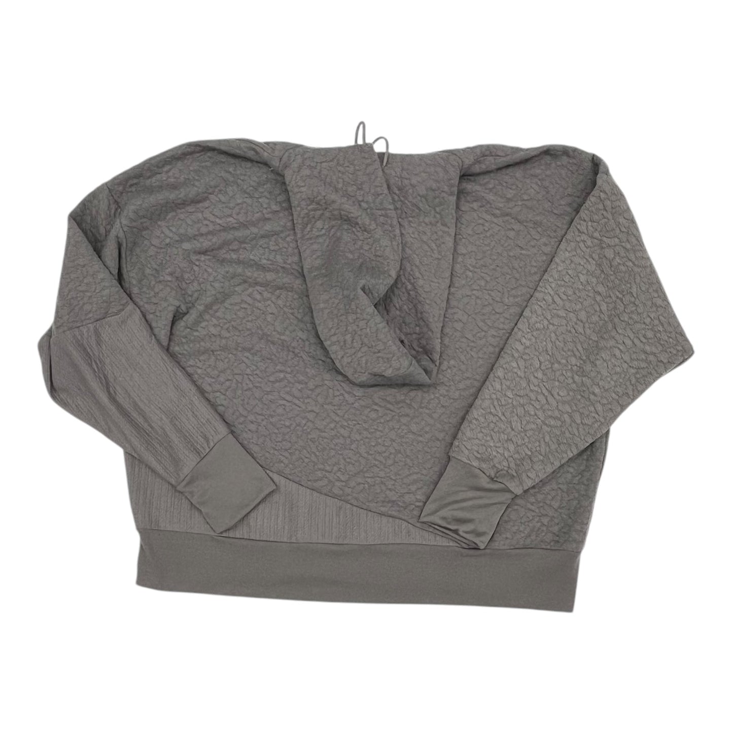 Sweatshirt Hoodie By Tahari By Arthur Levine In Grey, Size:2X