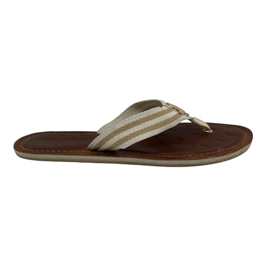 Sandals Flip Flops By Nautica In White, Size:7