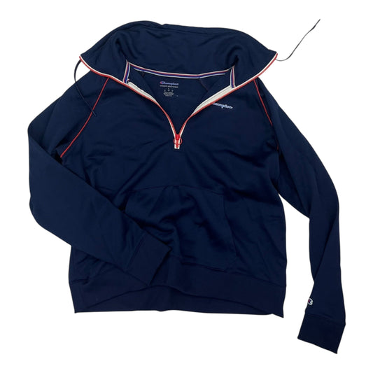 SWEATSHIRT HOODIE by CHAMPION in BLUE, Size:L