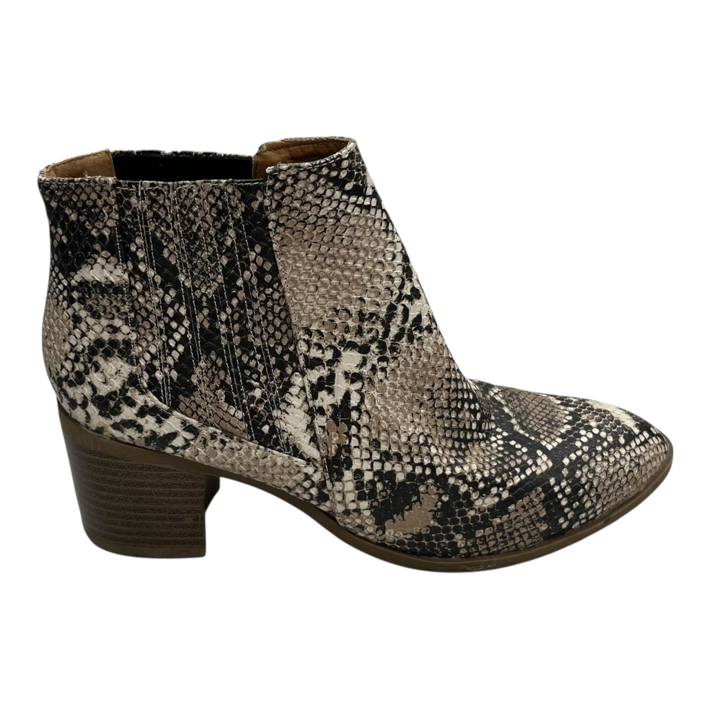 Boots Ankle Heels By Maurices In Snakeskin Print, Size:6