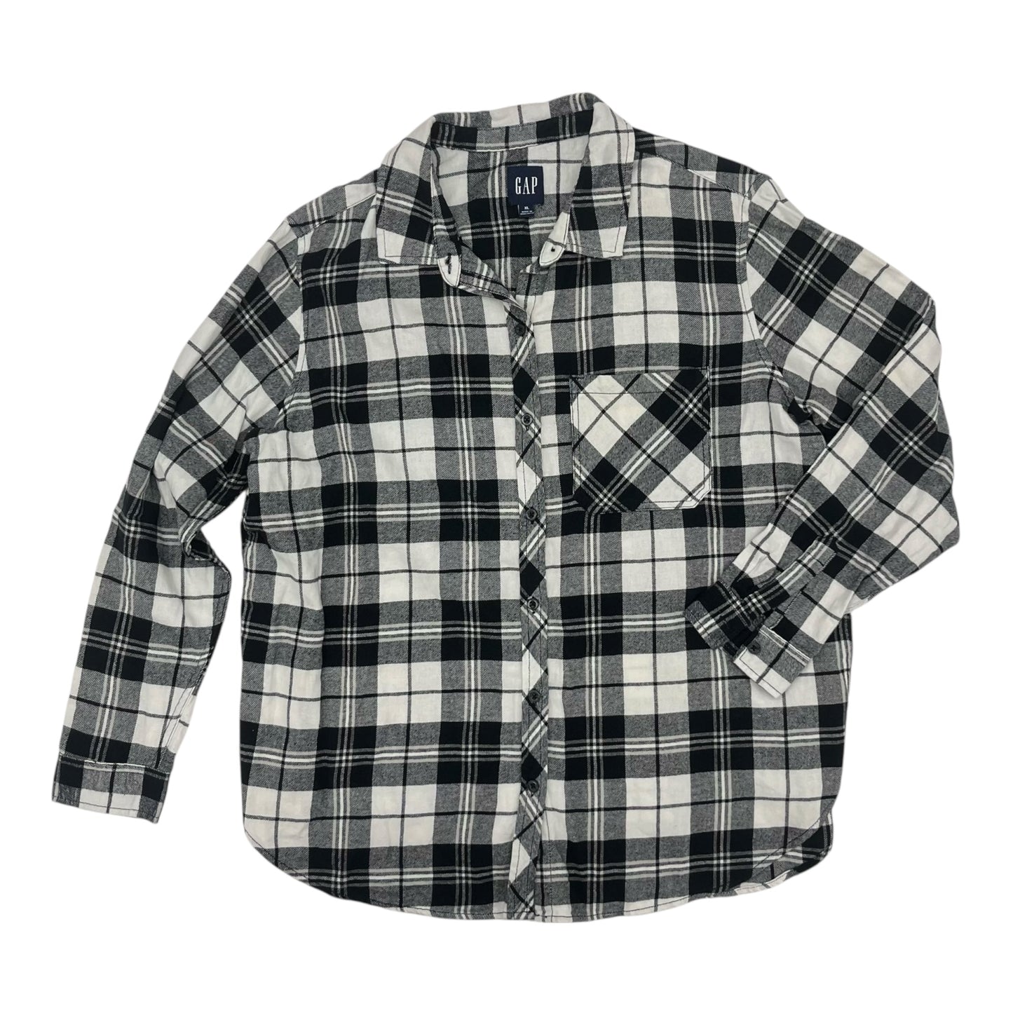 Top Ls By Gap In Black & White, Size:Xl