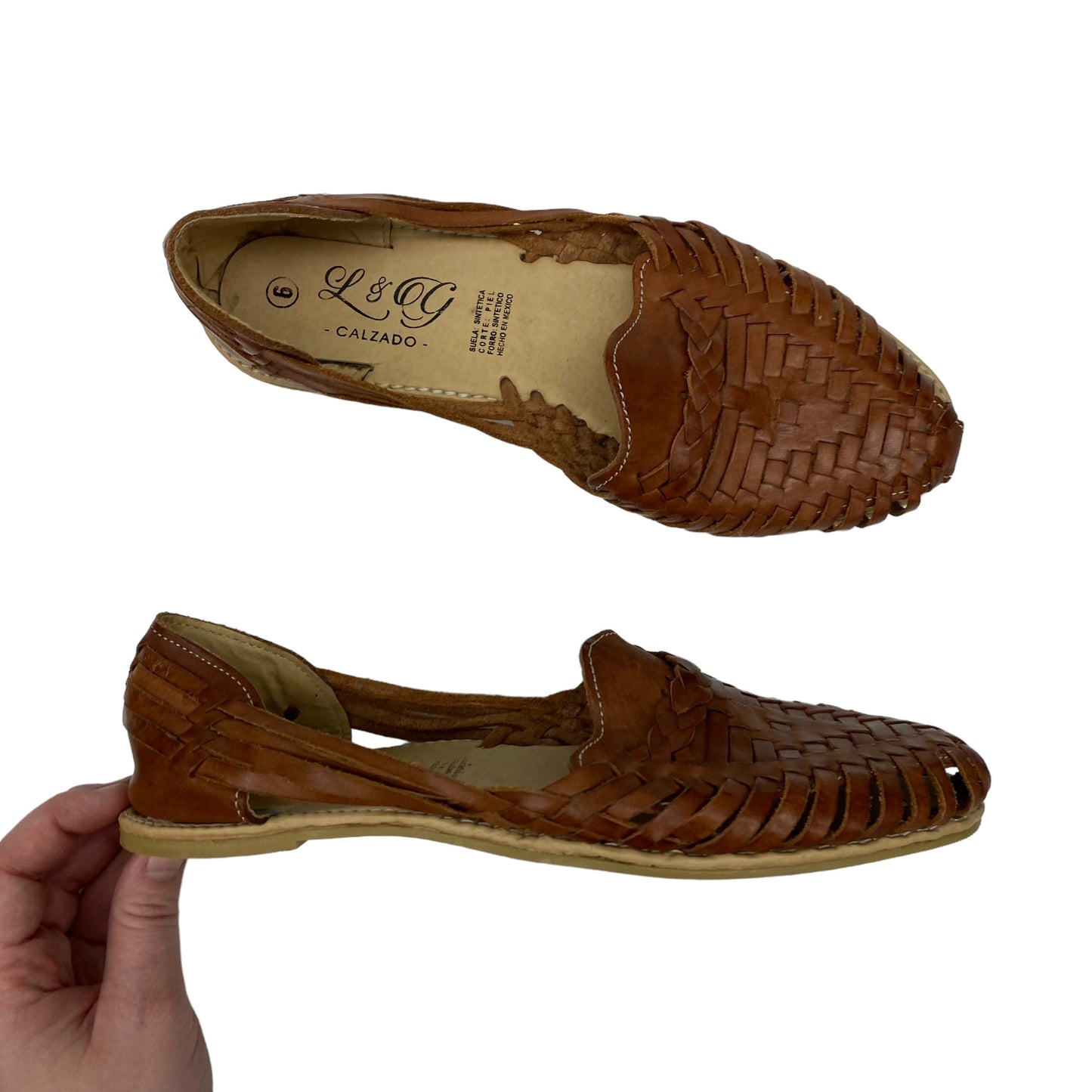 BROWN SHOES FLATS by CLOTHES MENTOR Size:9