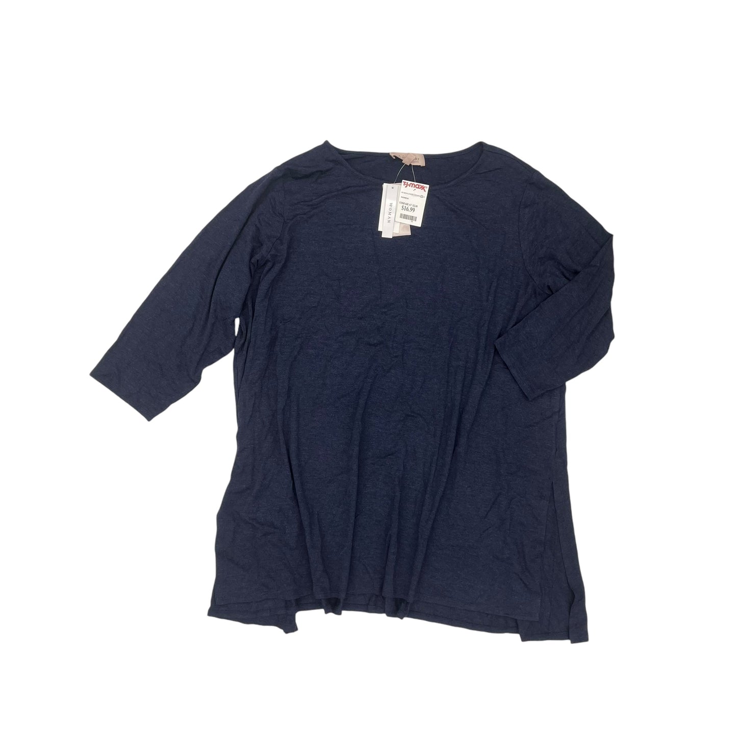 Top Ls Basic By Philosophy In Blue, Size:3X