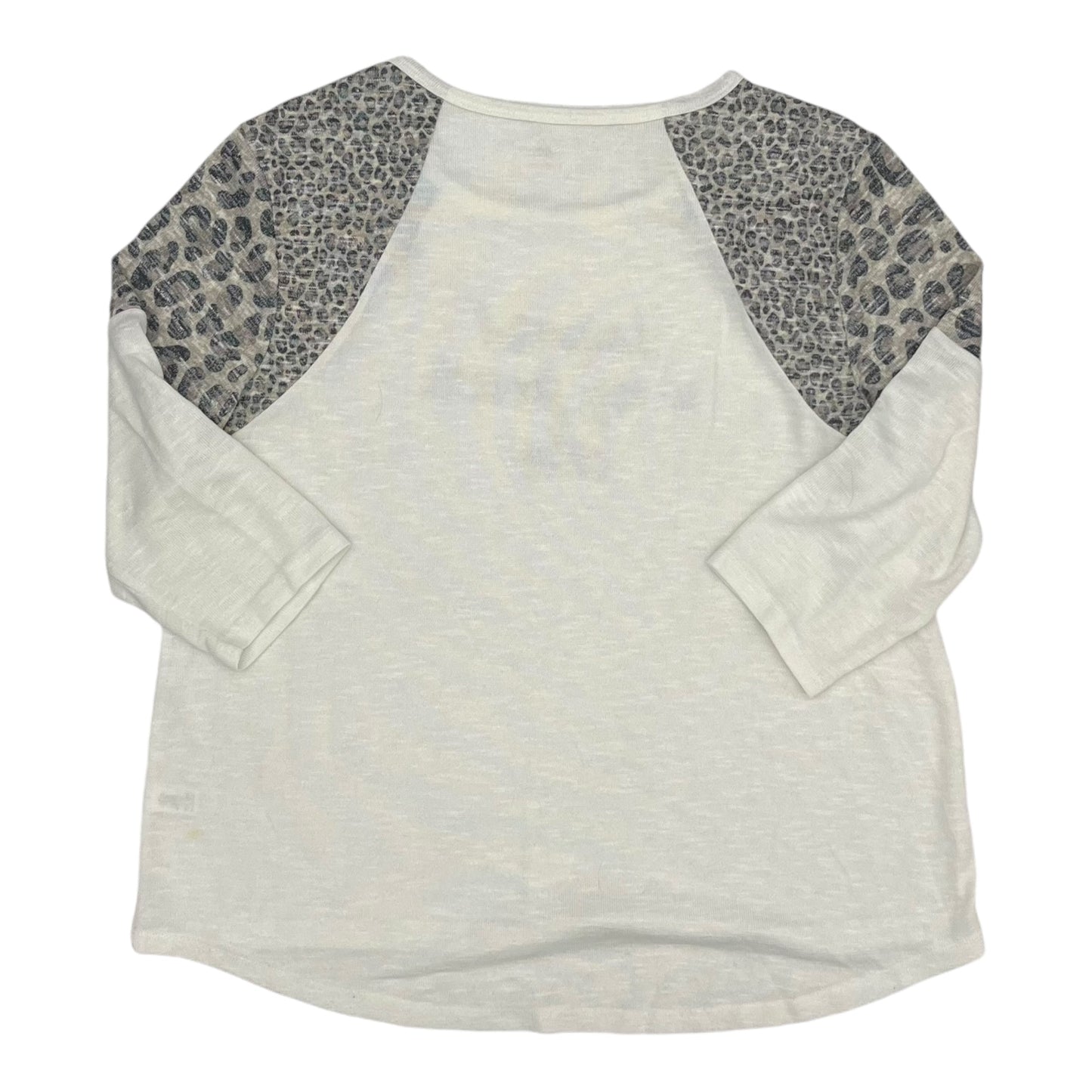 Top 3/4 Sleeve By Cato In Animal Print, Size:Xl