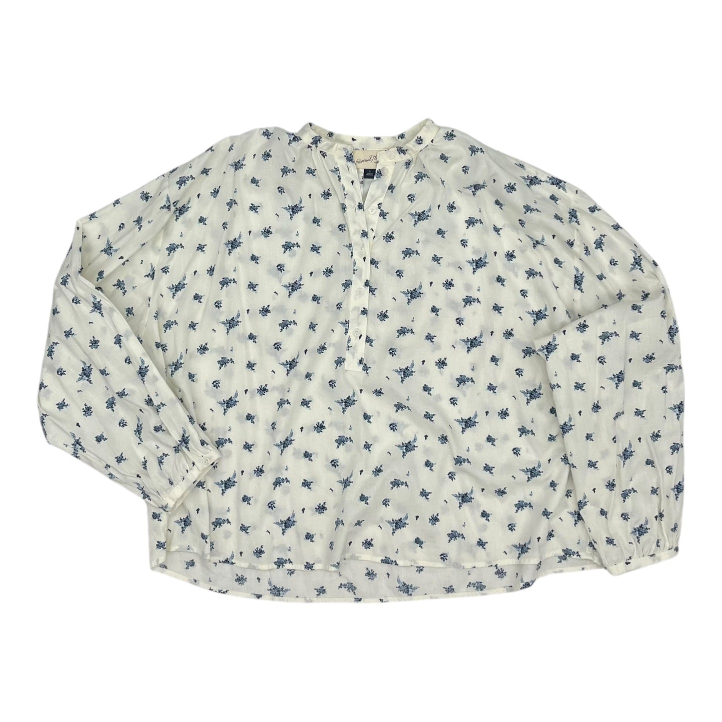 Top Ls By Universal Thread In Blue & Cream, Size:S