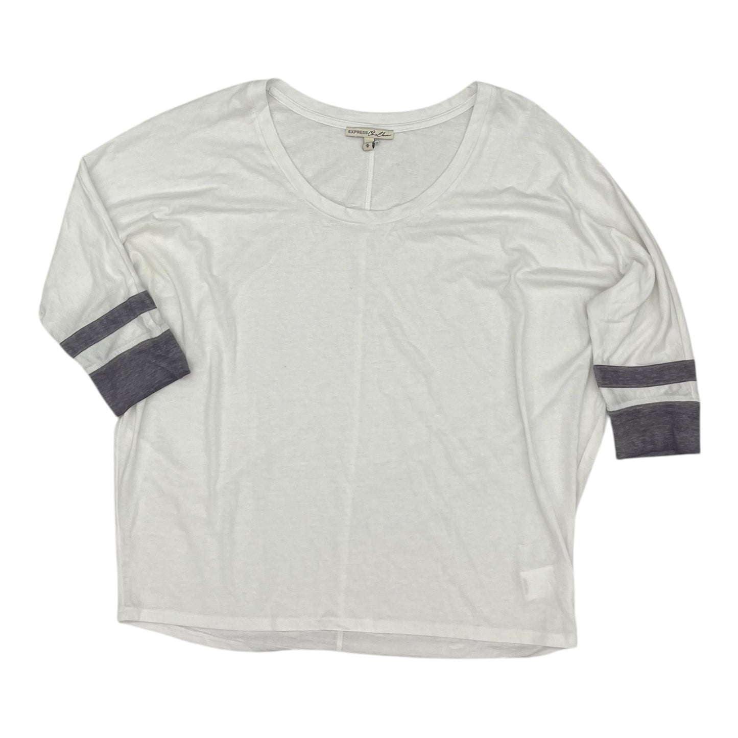 TOP 3/4 SLEEVE by EXPRESS In WHITE, Size: M