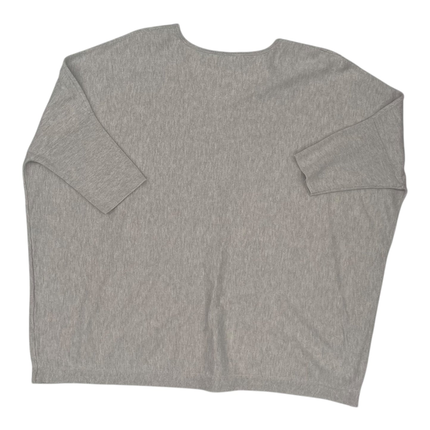 Top 3/4 Sleeve By Pure Jill In Grey, Size:Mp