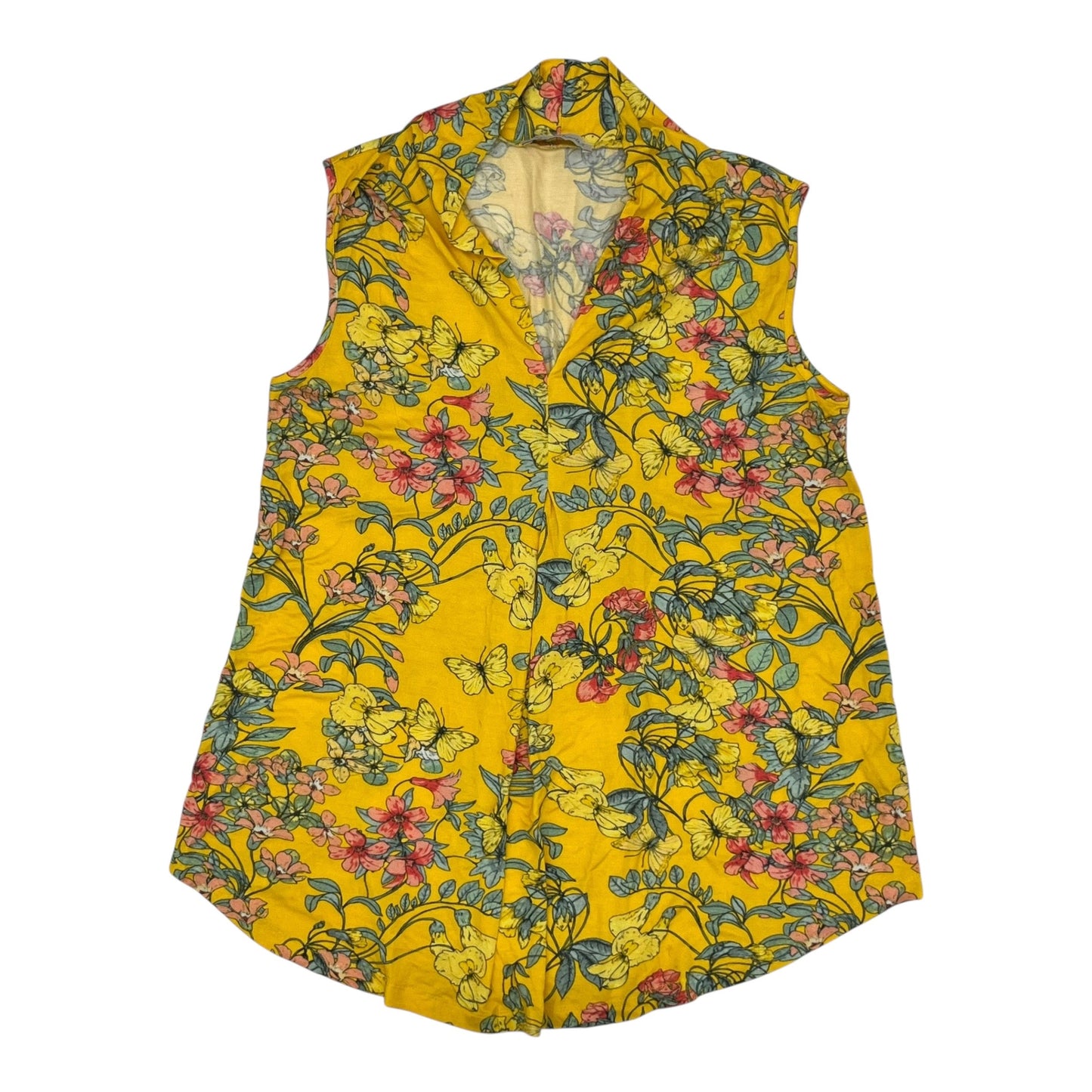 Top Sleeveless By Clothes Mentor In Yellow, Size:M