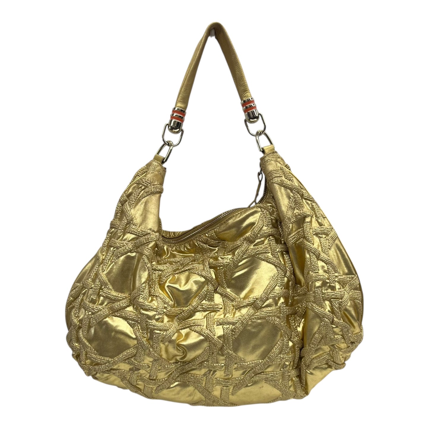 Handbag Designer By Stuart Weitzman In Gold, Size:Medium