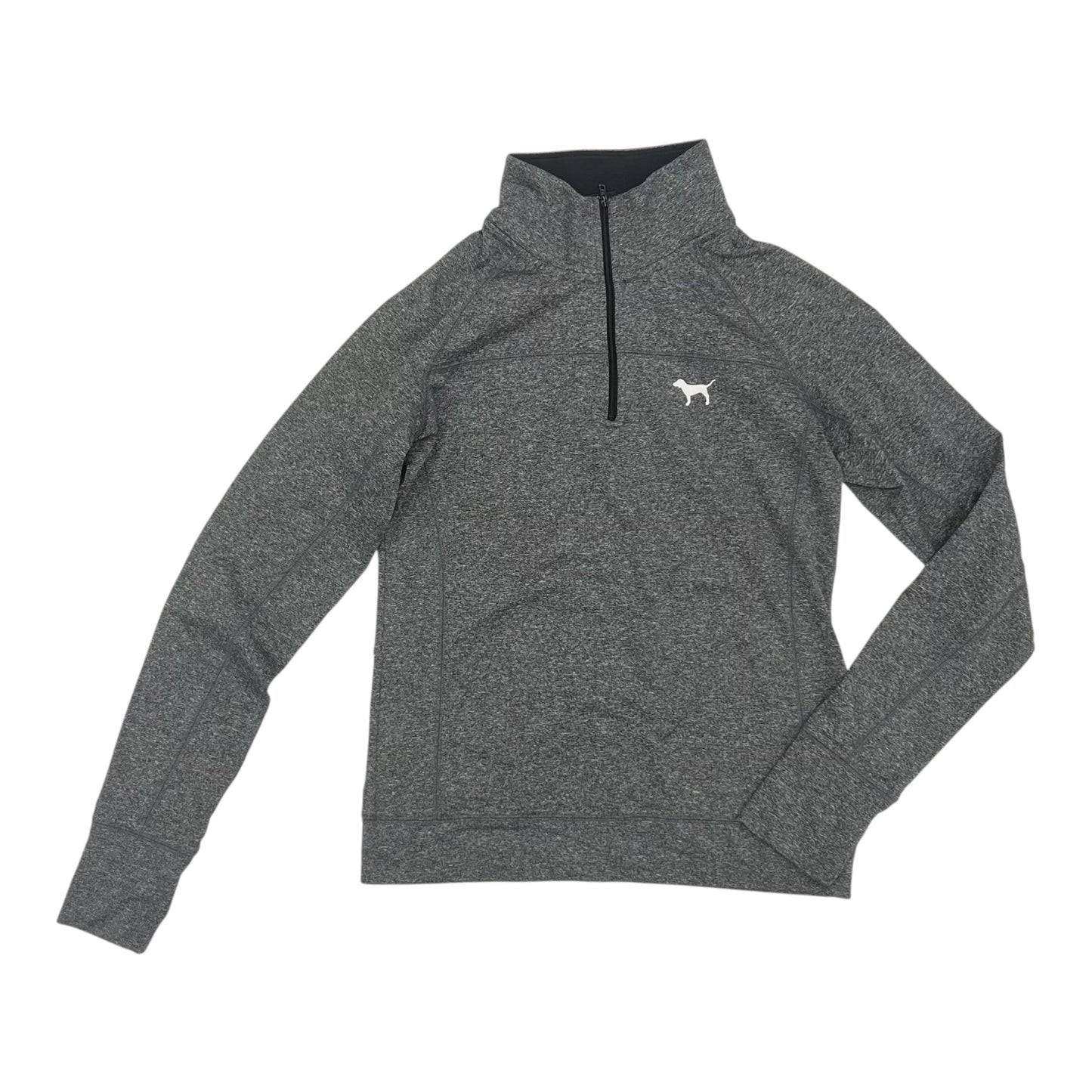 Athletic Top Ls Collar By Pink In Grey, Size:S