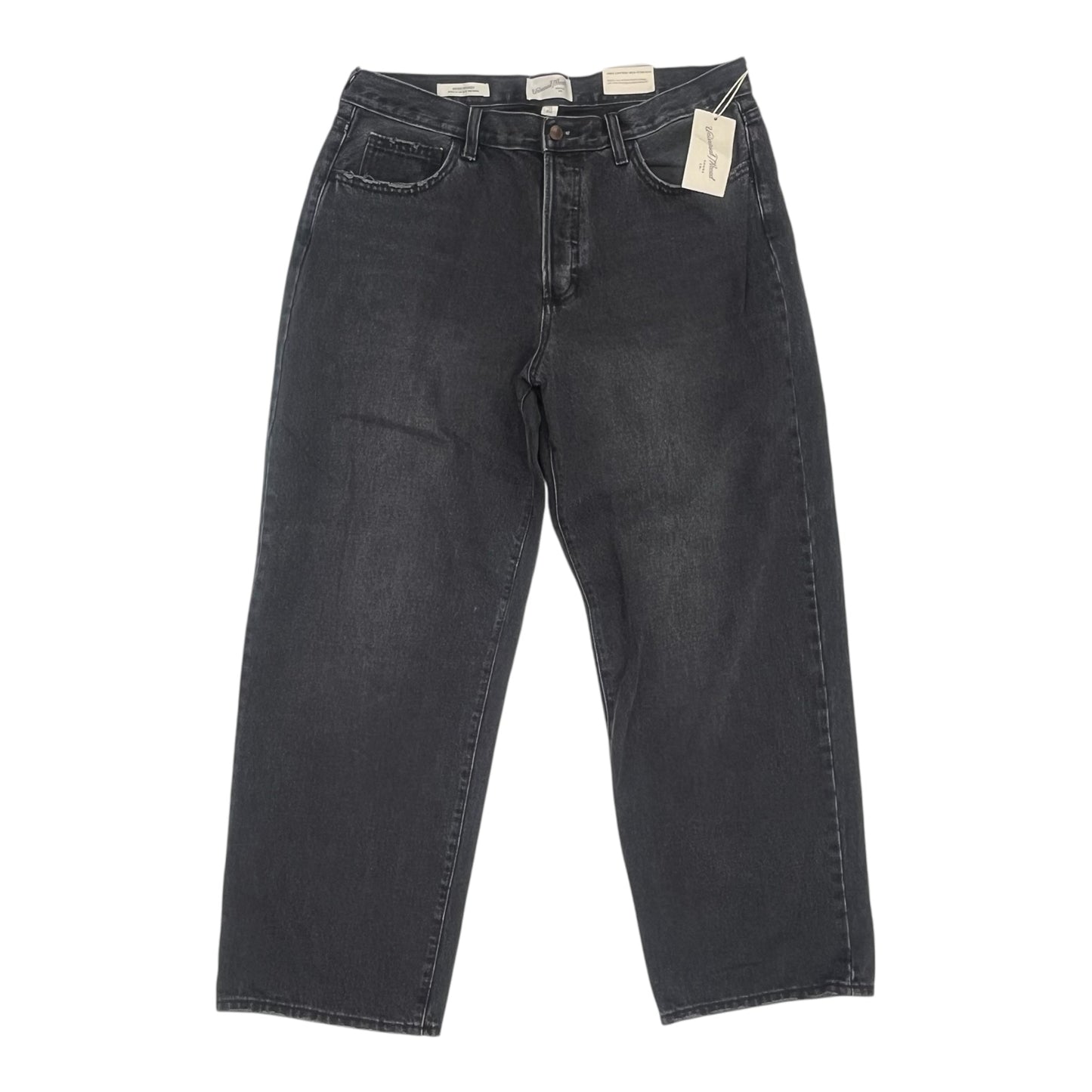 Jeans Straight By Universal Thread In Black Denim, Size:14