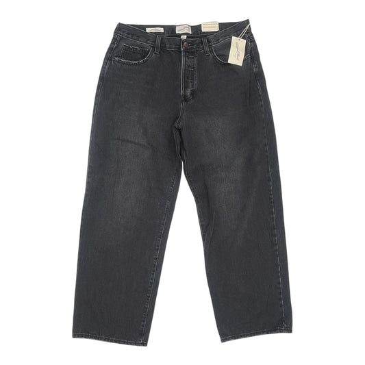 Jeans Straight By Universal Thread In Black Denim, Size:14