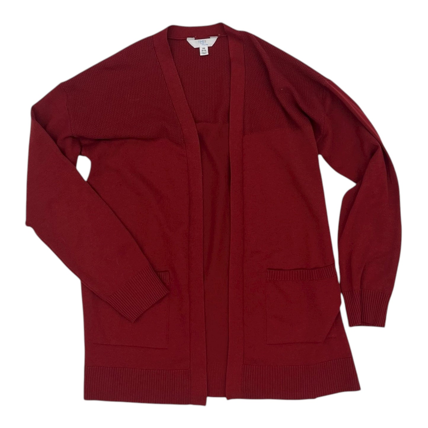 Cardigan By Time And Tru In Red, Size:Xs