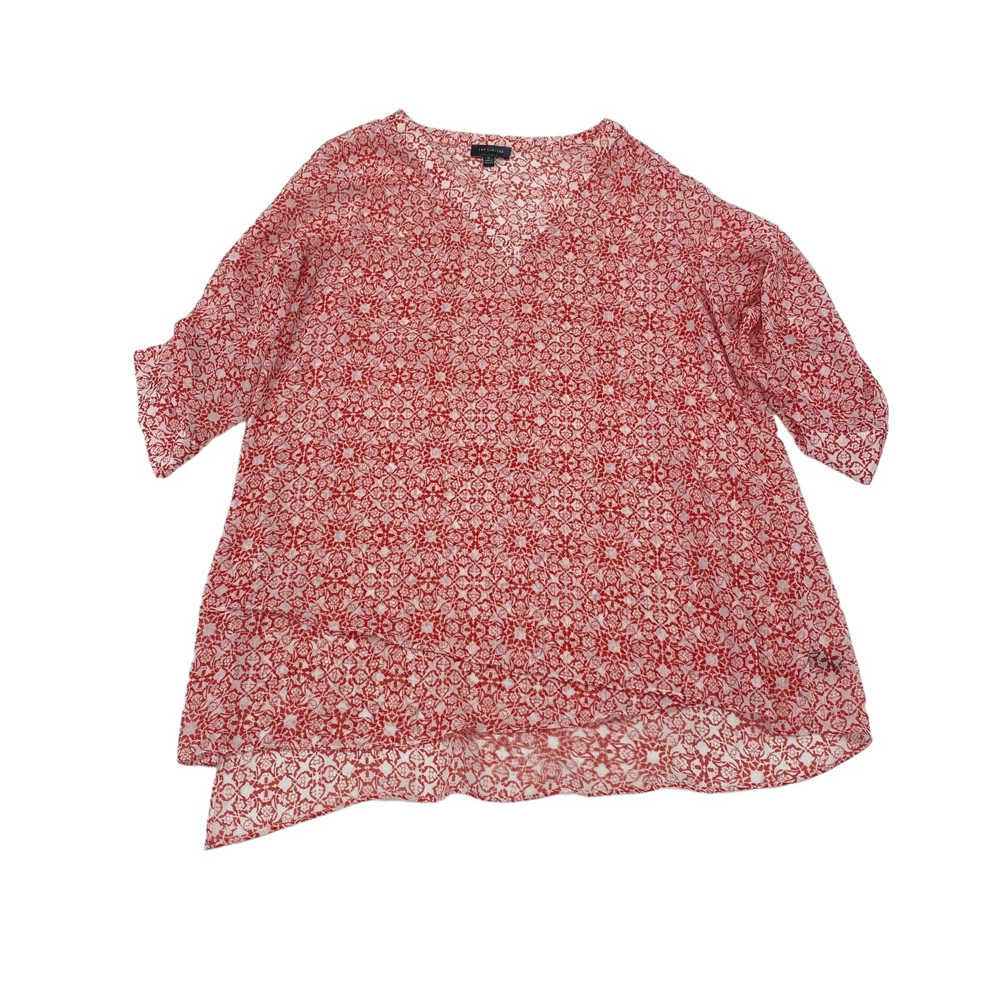 RED & WHITE BLOUSE 3/4 SLEEVE by LIMITED Size:M