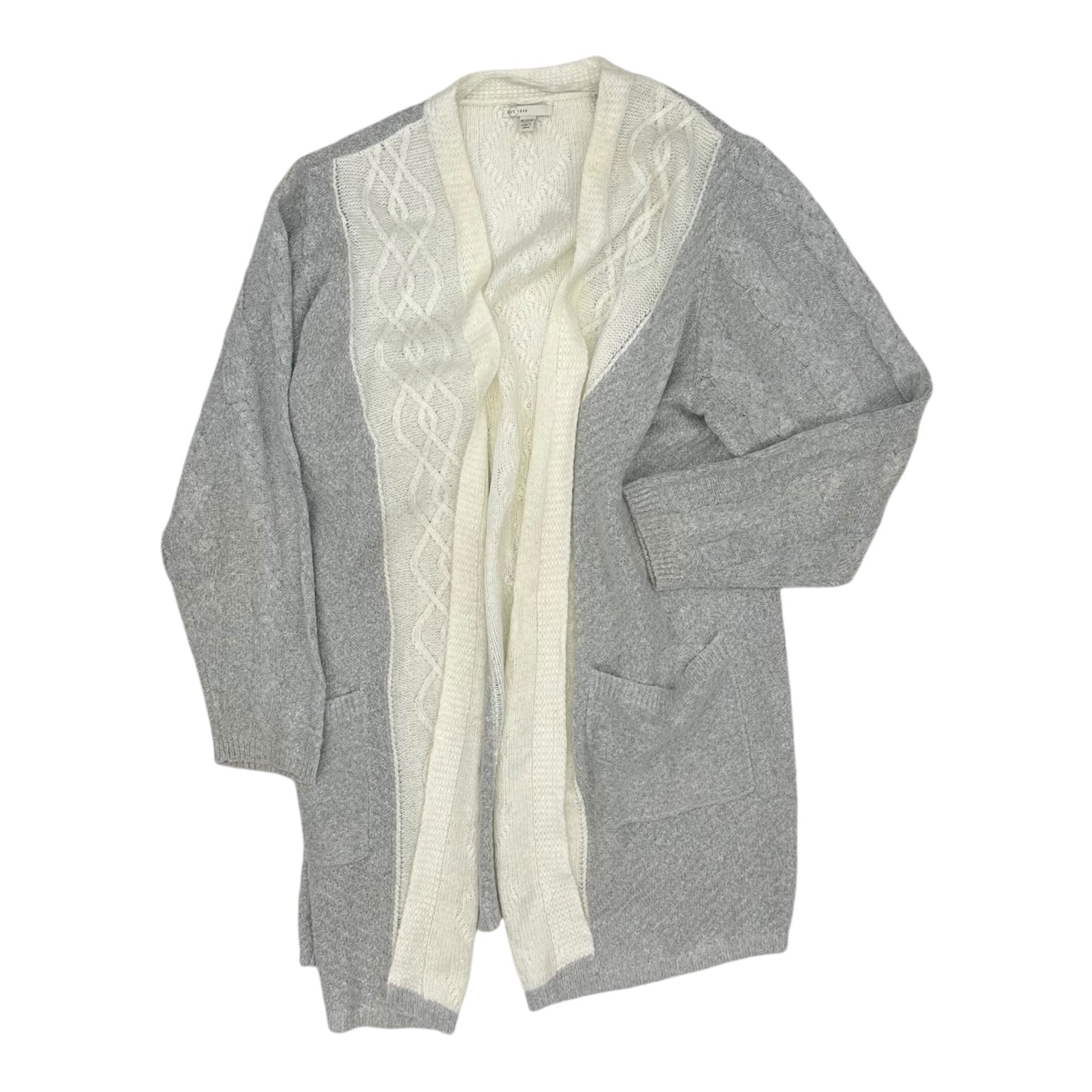 Sweater Cardigan By Cato In Cream, Size:1X