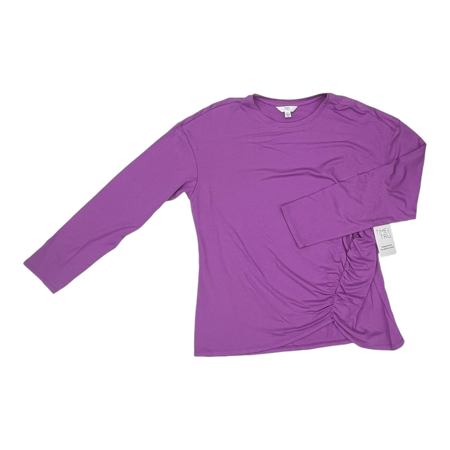 Top Ls By Time And Tru In Purple, Size:L