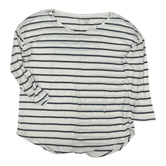 Top 3/4 Sleeve By Ana In Black & White, Size:Xl