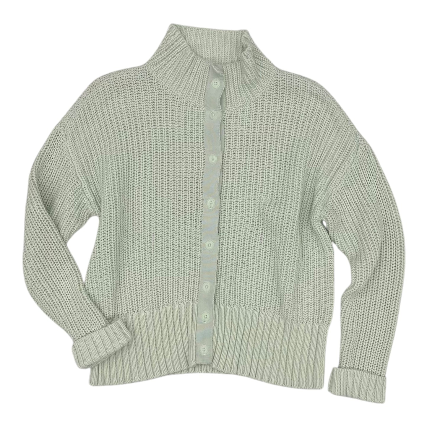 Sweater Cardigan By Clothes Mentor In Green, Size:L