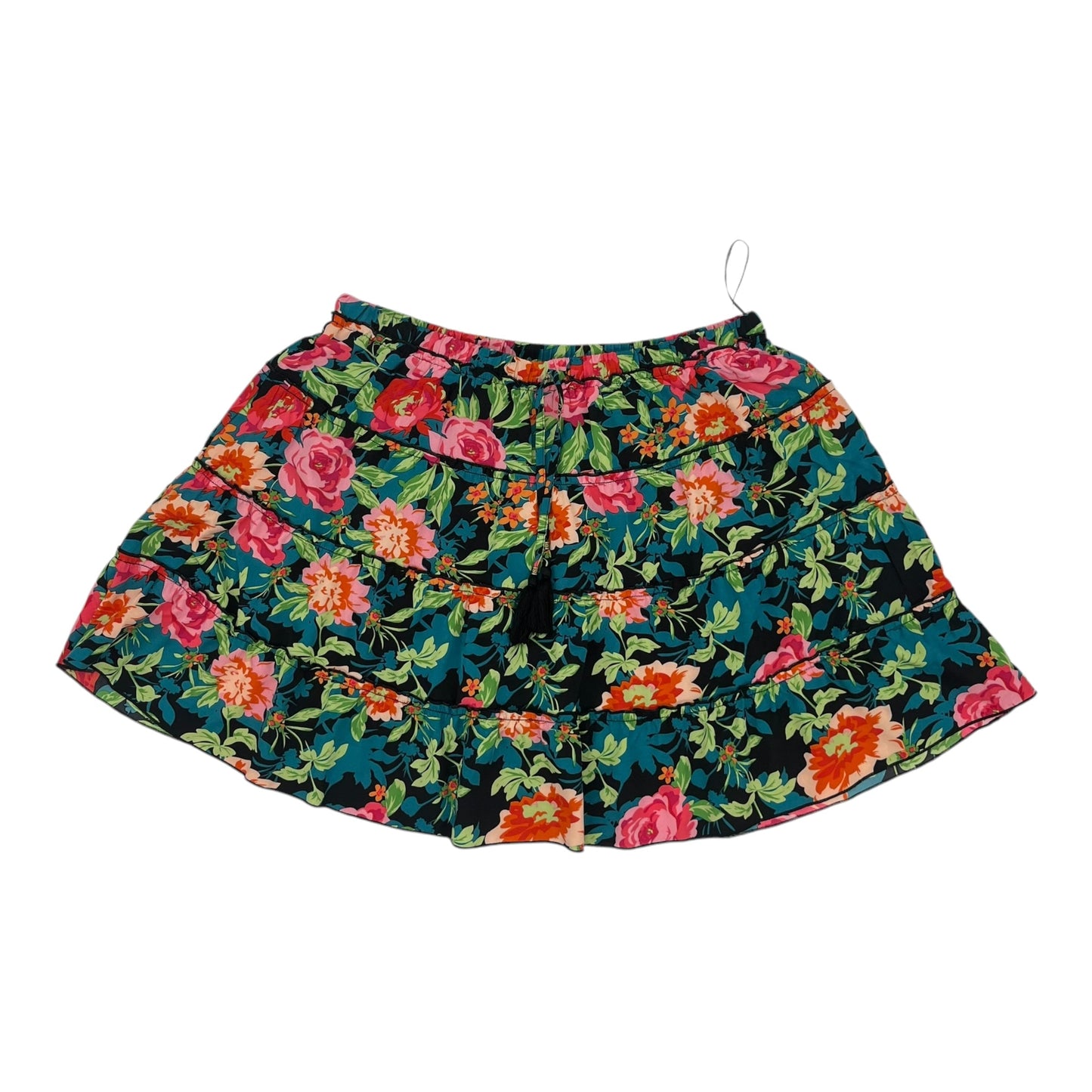 SKIRT MINI & SHORT by WHITE BIRCH In FLORAL PRINT, Size: 2X