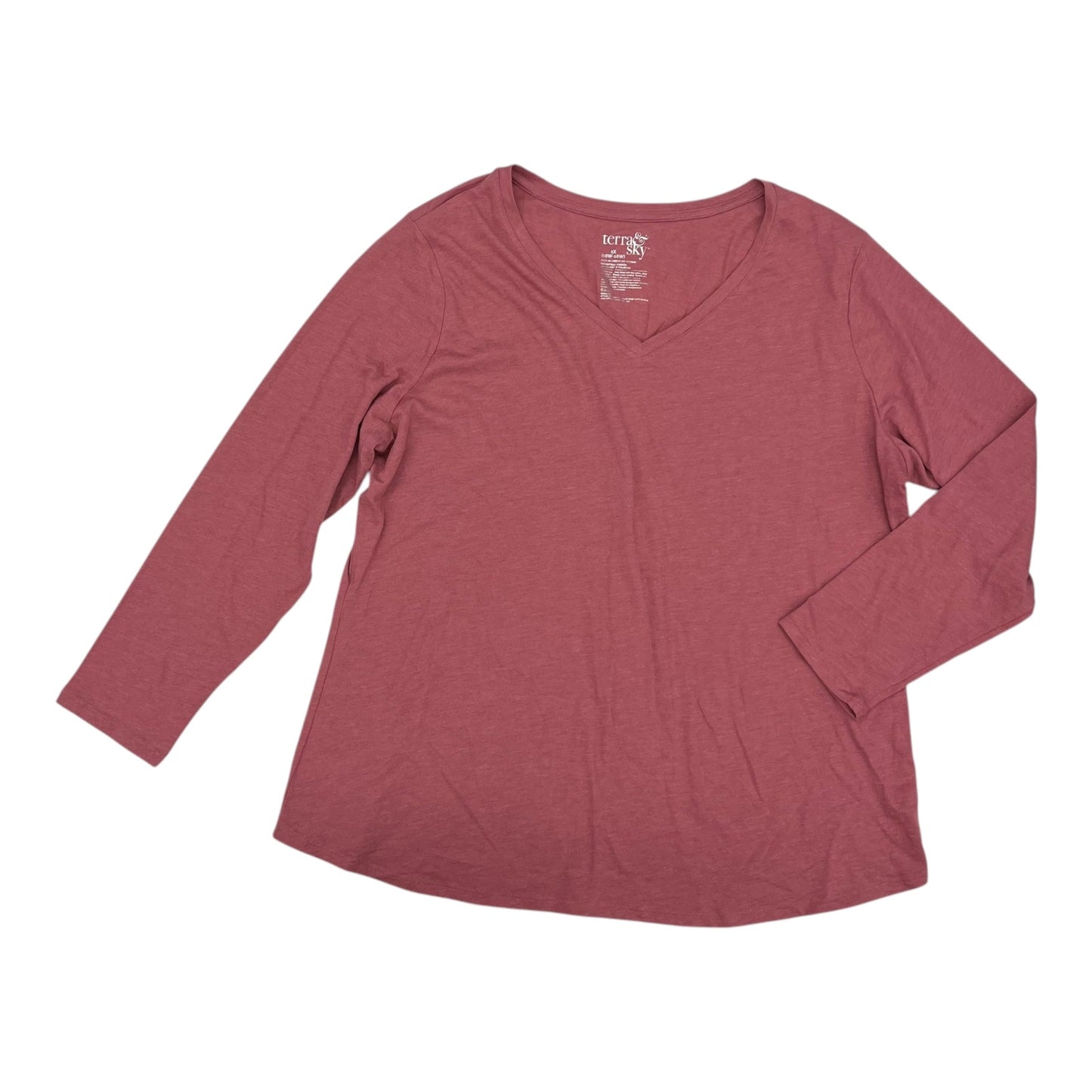 Top Ls By Terra & Sky In Pink, Size:1X